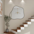 Black Asymmetrical Wall Mirror Cloud-Shaped Accent Mirror