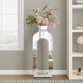 Mirrored Hollow Floor Vase , Large Silver Glass Floor Vase Modern Luxury Decorative Vases