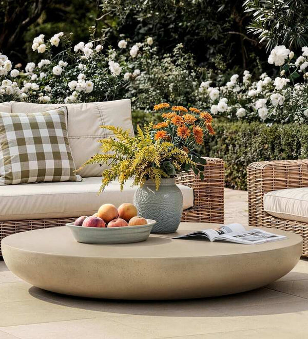 Minimalist Round Magnesium Oxide Coffee Table