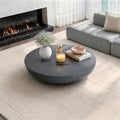 Black Minimalist Round Magnesium Oxide Coffee Table