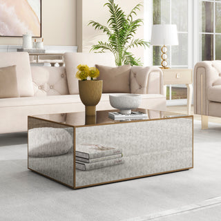 Modern Rectangular Gold Coffee Table