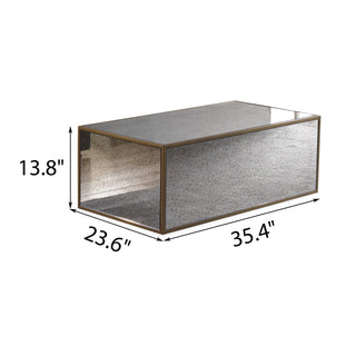 Modern Rectangular Gold Coffee Table