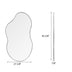 Silver Asymmetrical Wavy Antique Accent Wall Mirror