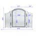 SHYFOY Dreifach-Spiegel Frisiertisch-Crushed Diamond 3-Wege-Spiegel Schlafzimmer
