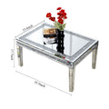 SHYFOY Coffee Table Mirrored with Crystals Inlay, Modern Contemporary  Coffee Table
