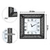 Reloj de Pared Negro Cristal Diamante Reloj Negro