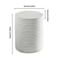 White Outdoor Ceramic Accent Table, Unique Garden Stool for Patio or Balcony