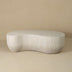 Fluted Magnesium Oxide Modern Sculptural Coffee Table