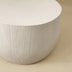 Fluted Magnesium Oxide Modern Sculptural Coffee Table