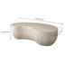 Fluted Magnesium Oxide Modern Sculptural Coffee Table