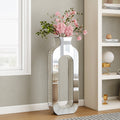 Mirrored Hollow Floor Vase , Large Silver Glass Floor Vase Modern Luxury Decorative Vases
