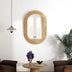 Elegant Wood Frame Oval Wall Mirror