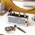 Crushed Diamond Three Compartments Deluxe Cosmetic Makeup Beauty Organizer