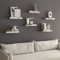 Mirrored Floating Shelves Wall Mounted Set of 6, Glitter Glass Mirror Storage Wall Shelves