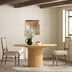 Oak Extendable Oval Solid Wood Dining Table