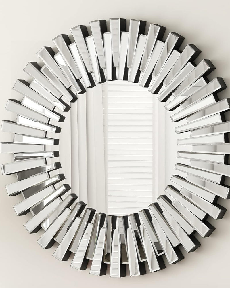 SHYFOY  Wall Mirrors Decorative Round Sunburst Mirror