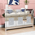 Glam Mirrored Diamond 3-Drawers Accent Cabinet Sideboard