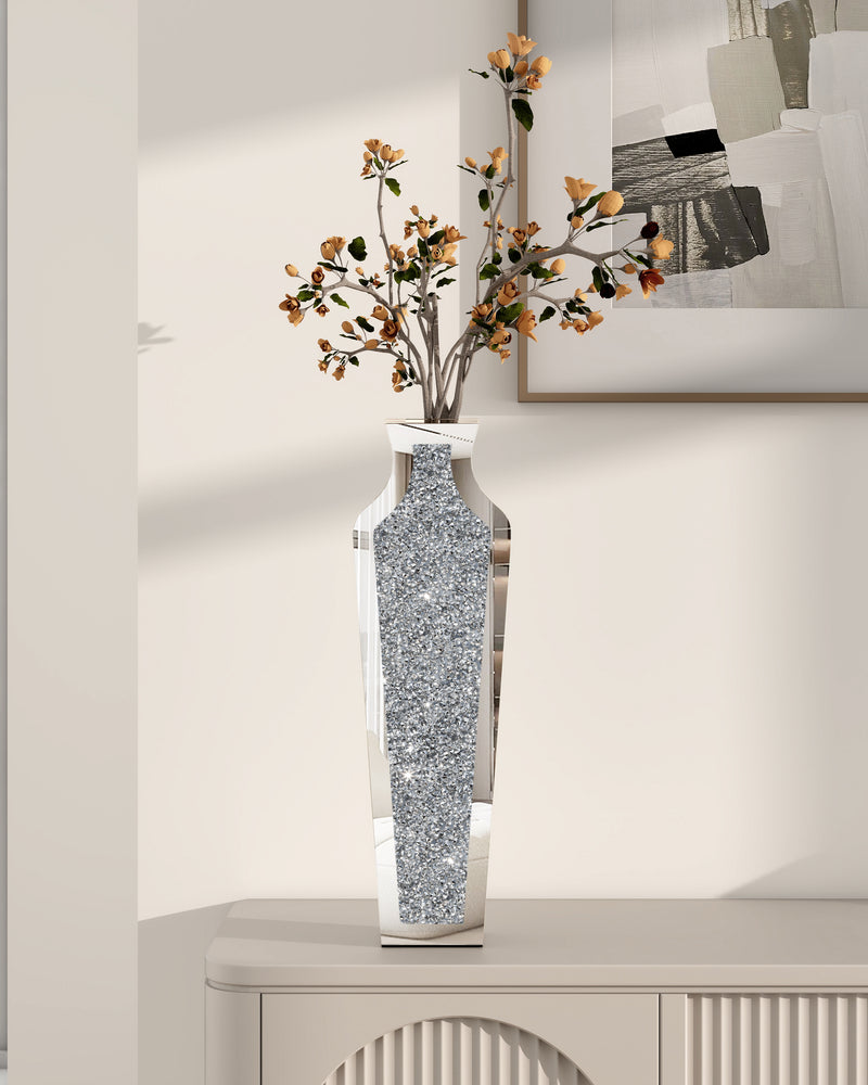 18IN Tall Crushed Diamond Floor Vase