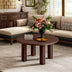 Modern Round Coffee Table with Solid Wood Legs – Stylish Centerpiece for Living Room