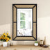 Rattan Mirror for Wall Decor Bohemian Rectangular Large Mirror