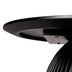 Classical Black Round Coffee Table Solid Wood Base
