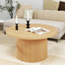 Runder Couchtisch aus Holz mit luxuriösem Sockel