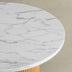 Modern Round Coffee Table with White Faux Marble Top