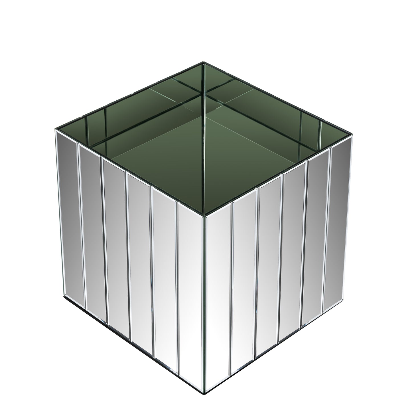 13.78" Handmade Planter Box Mirrored Glass Decor