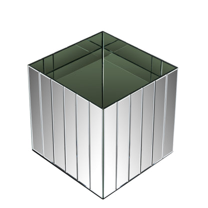 13.78" Handmade Planter Box Mirrored Glass Decor