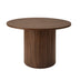 Walnut Brown Round Kitchen Table Solid Wood Dining Table