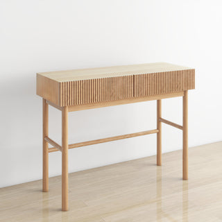 Shyfoy Solid Wood Console Table with 2-Drawer