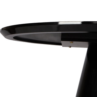 Black Modern High Glossy Round Dining Table
