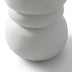 Mesa Auxiliar Moderna para Exteriores, Mesa Decorativa Escultórica para Patio, Aspecto de Hormigón Blanco