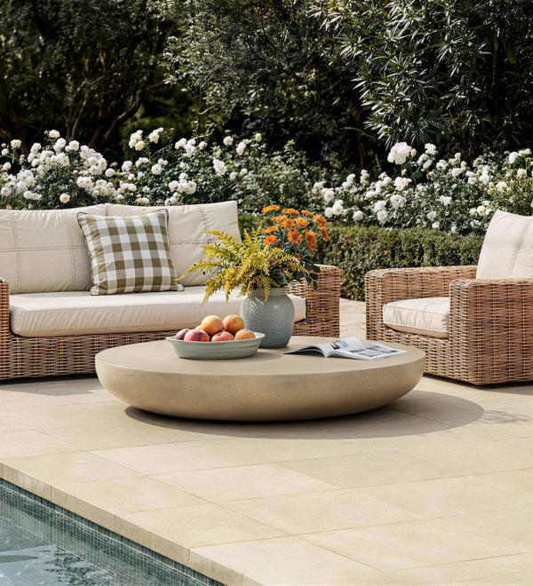 Minimalist Round Magnesium Oxide Coffee Table