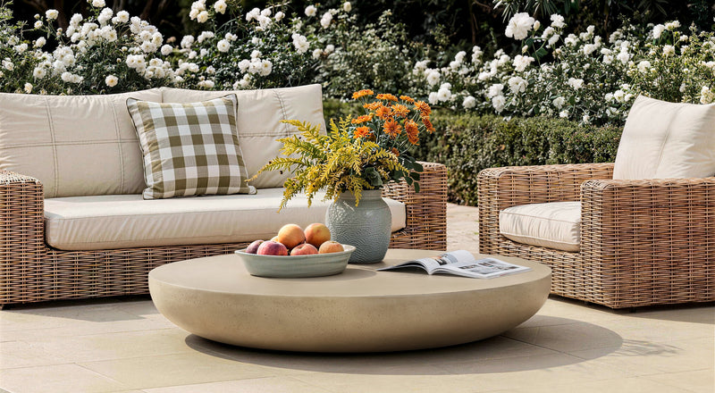 Minimalist Round Magnesium Oxide Coffee Table