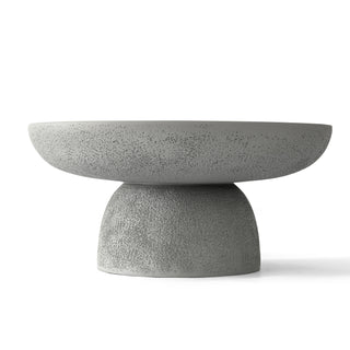 Grey Travertine Round Coffee Tables Accent Center Table