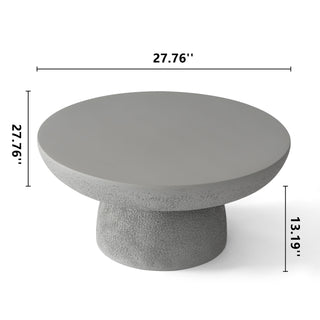 Grey Travertine Round Coffee Tables Accent Center Table