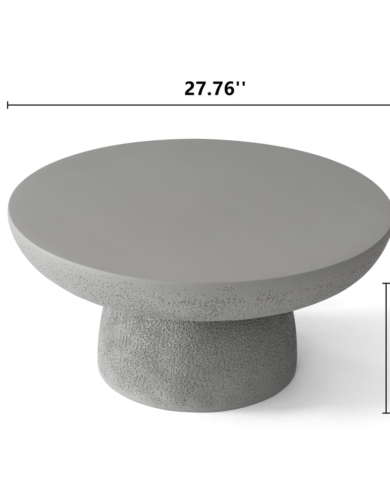 Grey Travertine Round Coffee Tables Accent Center Table