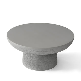 Grey Travertine Round Coffee Tables Accent Center Table