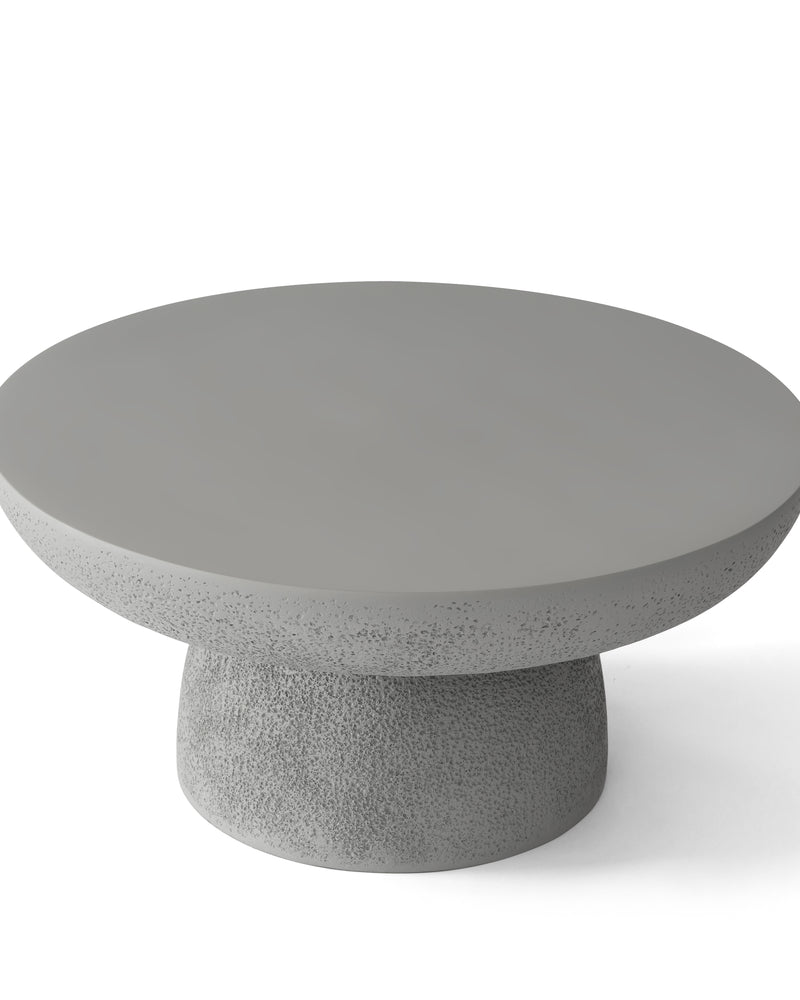 Grey Travertine Round Coffee Tables Accent Center Table