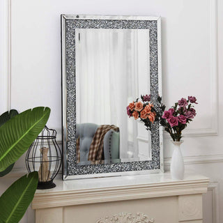 SHYFOY Crystal Mirrors for Wall Decor 35.4"X23.6" Decorative
