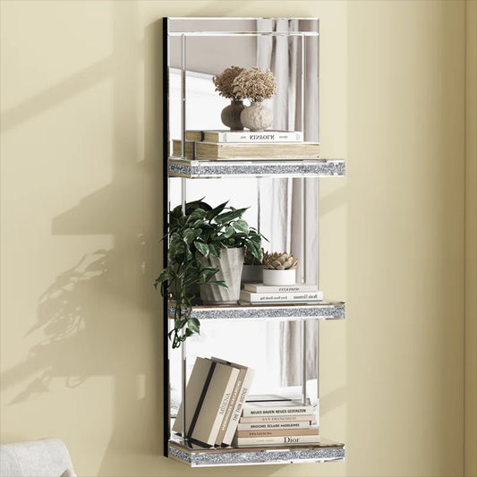 Mirrored Accent Shelves 3-Tier (1 PCS)