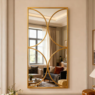 Gold Antique  47.2" Modern Decorative Wall Mirror