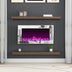 Modern Electric Fireplace with Crushed Diamond Inlay