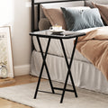 Sleek Glass Mirrored Side Table with Metal Leg