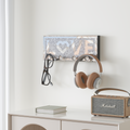 Mirrored Key Holder for Wall Decorative LOVE Letter Sign Plaque Key Hanger for Wall Decor with 4 Crystal Hooks