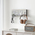 Mirrored Key Holder for Wall Decorative LOVE Letter Sign Plaque Key Hanger for Wall Decor with 4 Crystal Hooks