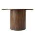 Walnut Brown Round Kitchen Table Solid Wood Dining Table