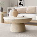 Travertine Round Coffee Tables Accent Center Table
