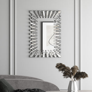 SHYFOY Silver Rectangular Decor Glass Mirror
